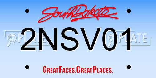 2NSV01 South Dakota License Plate