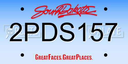 2PDS157 South Dakota License Plate