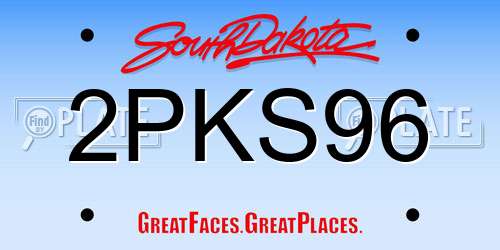 2PKS96 South Dakota License Plate