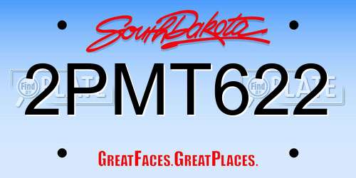 2PMT622 South Dakota License Plate