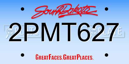 2PMT627 South Dakota License Plate