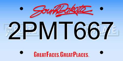 2PMT667 South Dakota License Plate