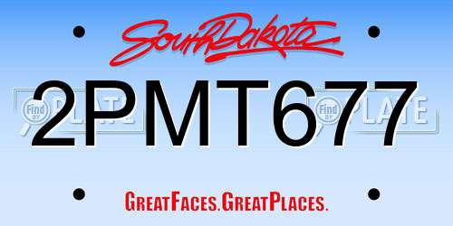 2PMT677 South Dakota License Plate