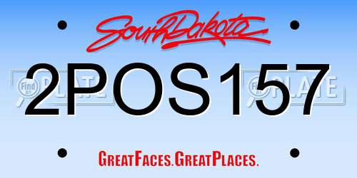 2POS157 South Dakota License Plate