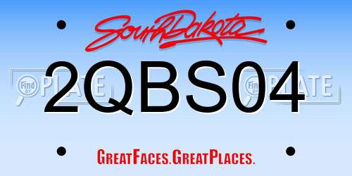 2QBS04 South Dakota License Plate