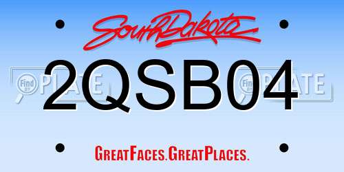 2QSB04 South Dakota License Plate
