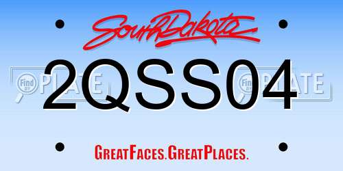 2QSS04 South Dakota License Plate