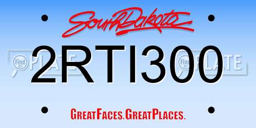 2RTI300 South Dakota License Plate