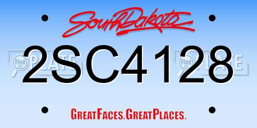 2SC4128 South Dakota License Plate