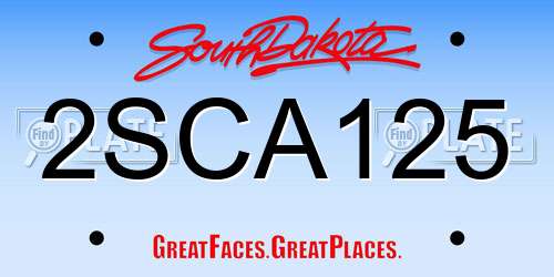 2SCA125 South Dakota License Plate