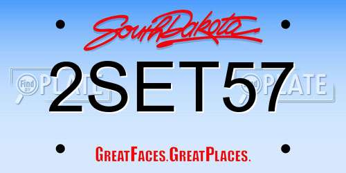 2SET57 South Dakota License Plate