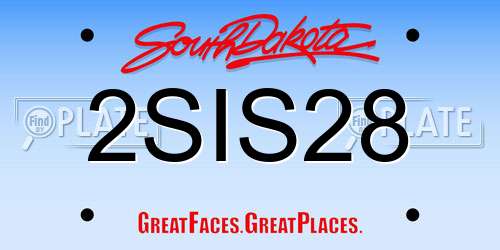 2SIS28 South Dakota License Plate
