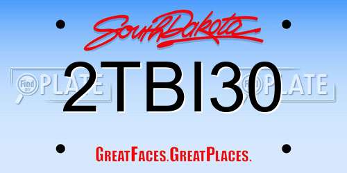 2TBI30 South Dakota License Plate