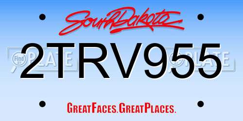 2TRV955 South Dakota License Plate