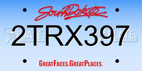 2TRX397 South Dakota License Plate
