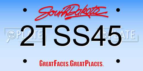 2TSS45 South Dakota License Plate