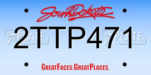 2TTP471 South Dakota License Plate