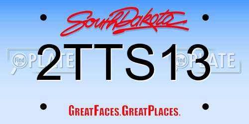 2TTS13 South Dakota License Plate
