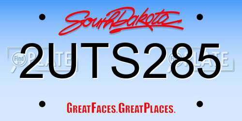 2UTS285 South Dakota License Plate