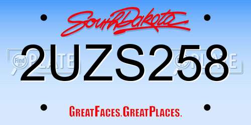 2UZS258 South Dakota License Plate