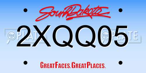 2XQQ05 South Dakota License Plate