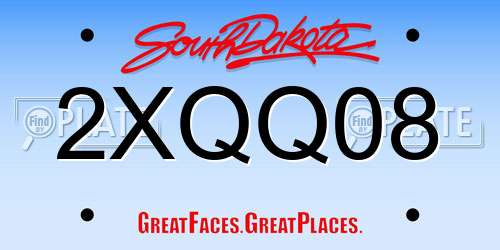 2XQQ08 South Dakota License Plate