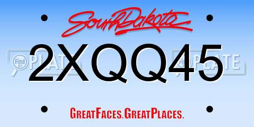 2XQQ45 South Dakota License Plate