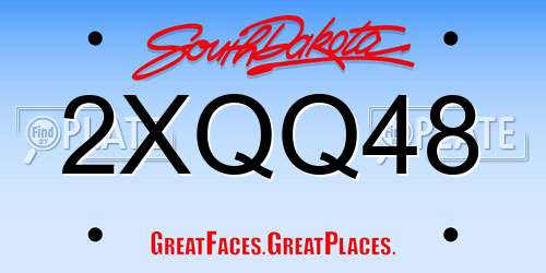 2XQQ48 South Dakota License Plate