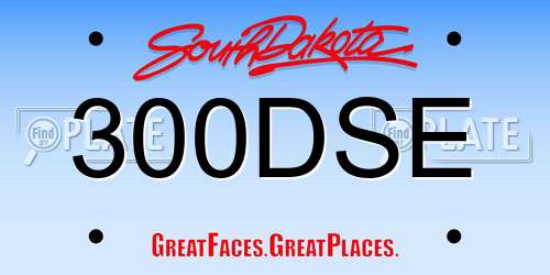 300DSE South Dakota License Plate