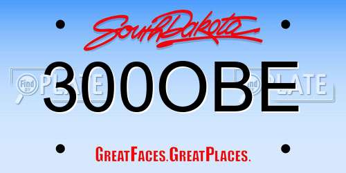 300OBE South Dakota License Plate