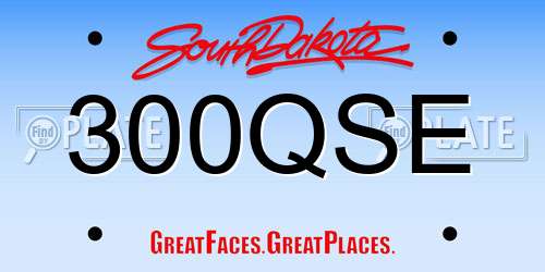 300QSE South Dakota License Plate
