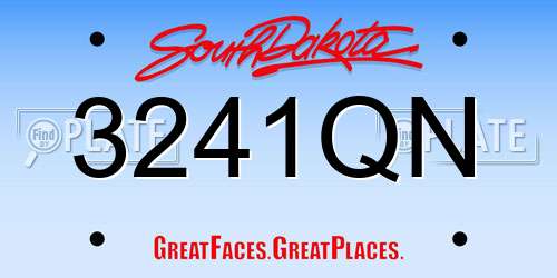 3241QN South Dakota License Plate