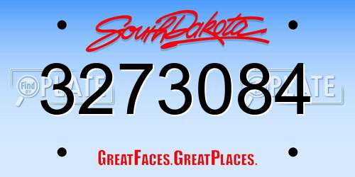 3273084 South Dakota License Plate
