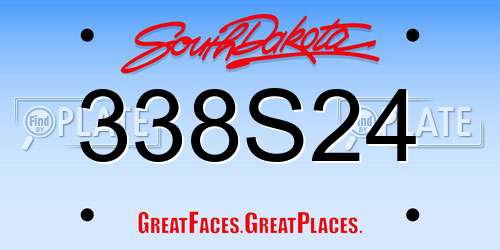 338S24 South Dakota License Plate