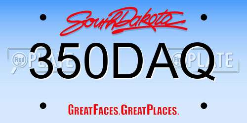 350DAQ South Dakota License Plate