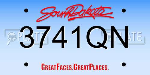 3741QN South Dakota License Plate