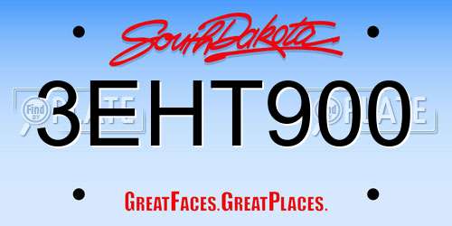 3EHT900 South Dakota License Plate