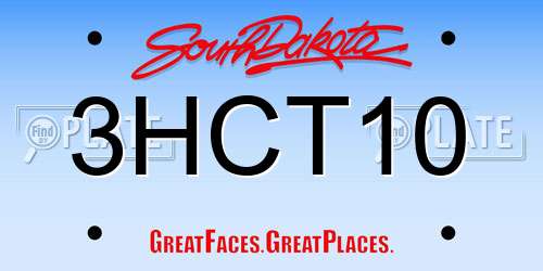 3HCT10 South Dakota License Plate