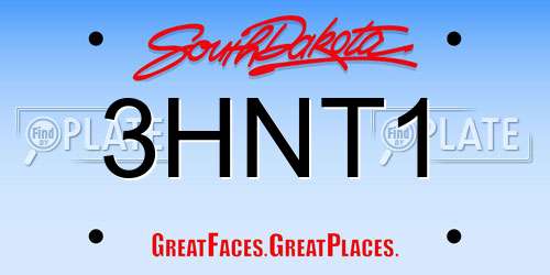 3HNT1 South Dakota License Plate