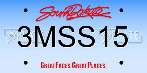 3MSS15 South Dakota License Plate