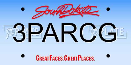 3PARCG South Dakota License Plate