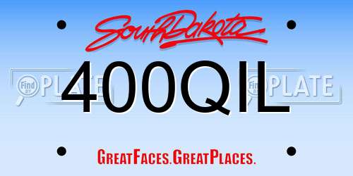400QIL South Dakota License Plate