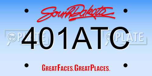 401ATC South Dakota License Plate