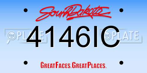 4146IC South Dakota License Plate