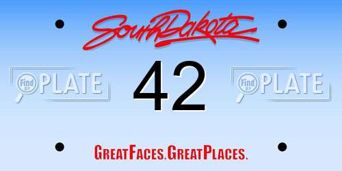 42 South Dakota License Plate