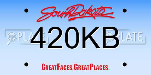 420KB South Dakota License Plate
