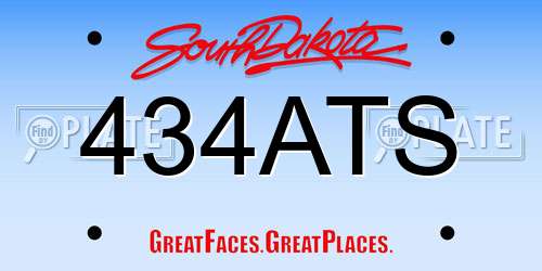 434ATS South Dakota License Plate