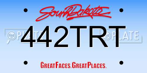 442TRT South Dakota License Plate