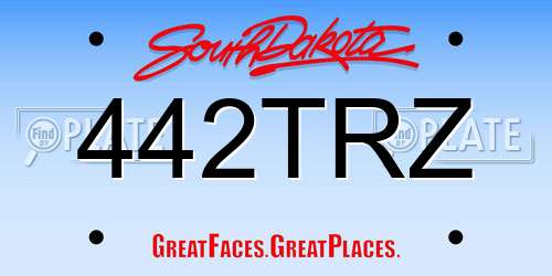 442TRZ South Dakota License Plate