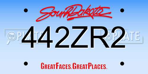 442ZR2 South Dakota License Plate